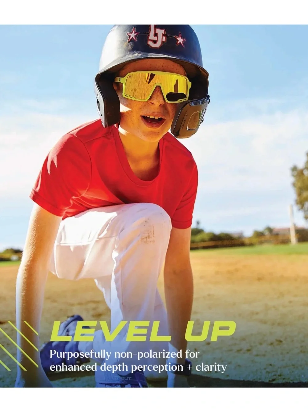 Knockaround Campeones Sport Sunglasses for Kids 6-10 High Voltage Yellow Blue